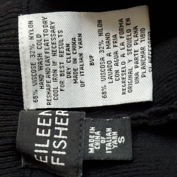 Eileen Fisher- Womens Black Pull on Straight Leg Trousers Dressy Neutral Sz.S - Picture 7 of 8